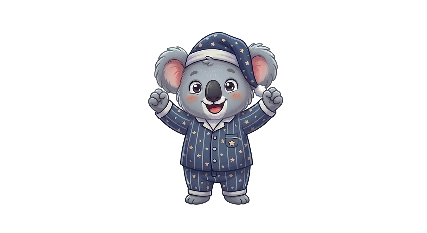 Morning reflection and sleep tracking - Malko koala waking up refreshed